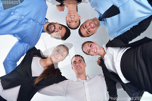 Image of business people group joining hands