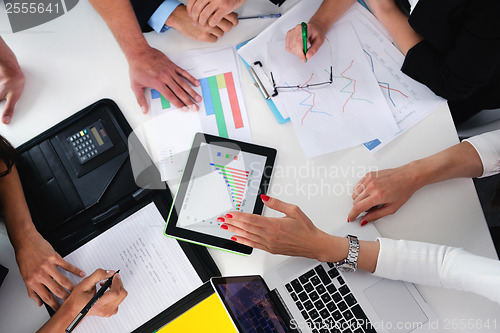 Image of business people group in a meeting at office