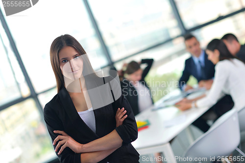 Image of business people group in a meeting at office