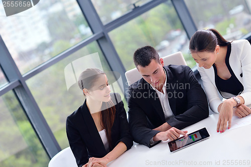 Image of business people group in a meeting at office