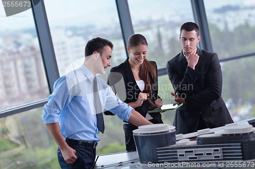 Image of business people group in a meeting at office