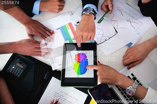 Image of business people group in a meeting at office