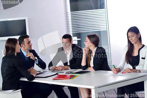 Image of business people group in a meeting at office