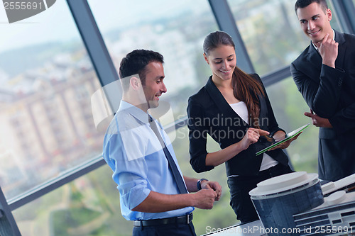 Image of business people group in a meeting at office