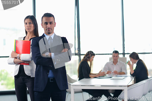 Image of business people group in a meeting at office
