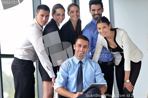 Image of business people group in a meeting at office