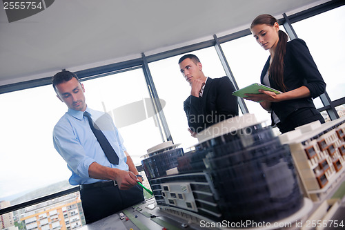 Image of business people group in a meeting at office