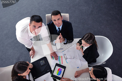 Image of business people group in a meeting at office