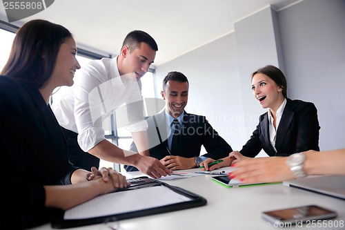 Image of business people group in a meeting at office
