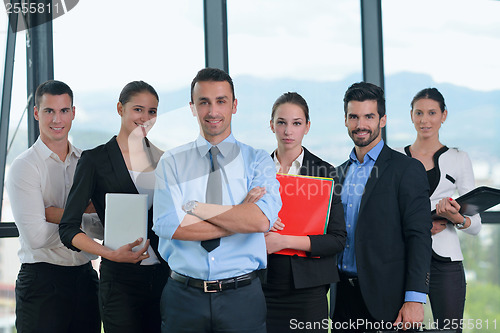 Image of business people group in a meeting at office