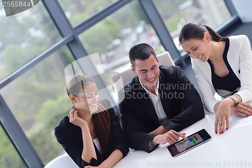 Image of business people group in a meeting at office