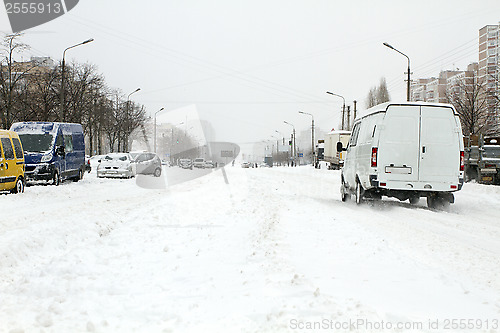 Image of Cars Covered with Snow