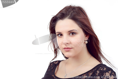 Image of Fashion portrait of beautiful young girl 