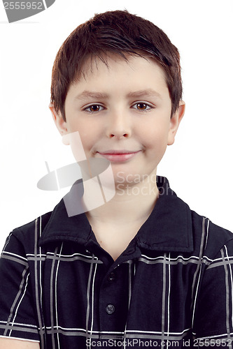 Image of Portrait of a happy smiling young boy