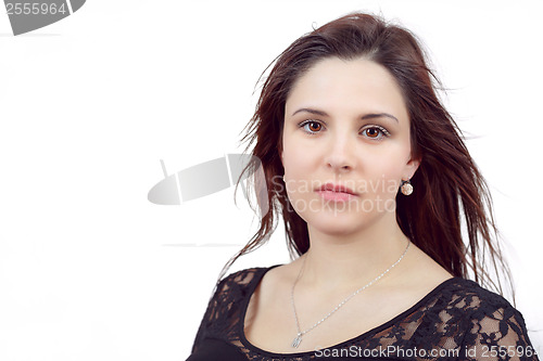 Image of Fashion portrait of beautiful young girl 