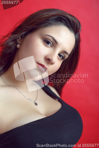 Image of Fashion portrait of beautiful young girl 