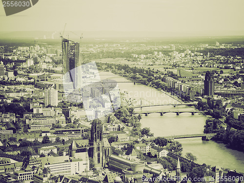 Image of Vintage sepia Frankfurt am Main, Germany