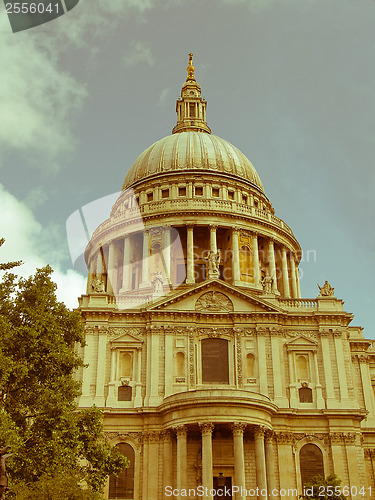 Image of Retro looking St Paul Cathedral, London