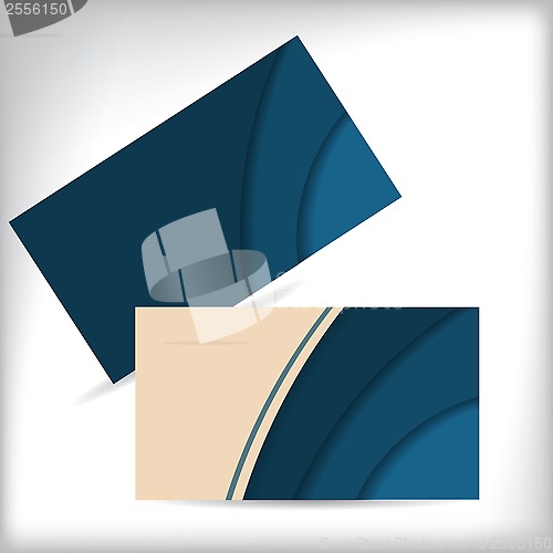 Image of Business card design with wave pattern