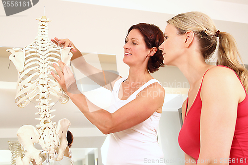 Image of Professional physiotherapist explaining the shoulder