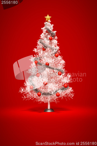 Image of white christmas tree