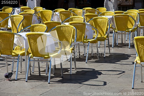 Image of Cafe tables in Venice