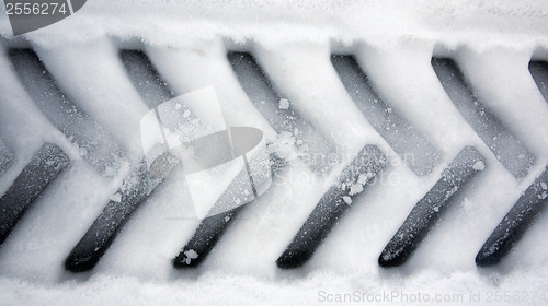 Image of Tire track in snow