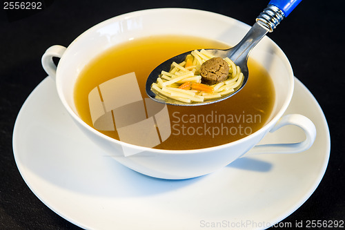 Image of noddle soup with beef balls