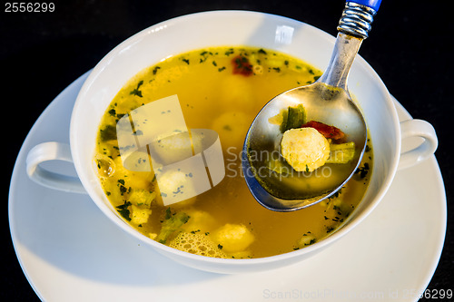 Image of semolina ball soup