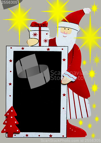 Image of Santa Claus with blackboard