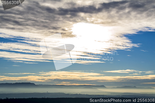 Image of German mountains in high fog