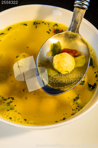 Image of semolina ball soup