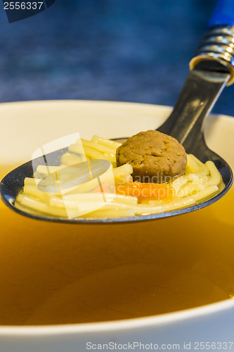 Image of noddle soup with beef balls