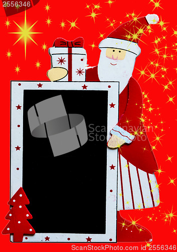 Image of Santa Claus with blackboard