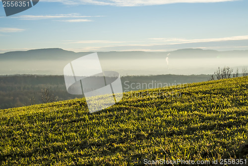 Image of German mountains in high fog