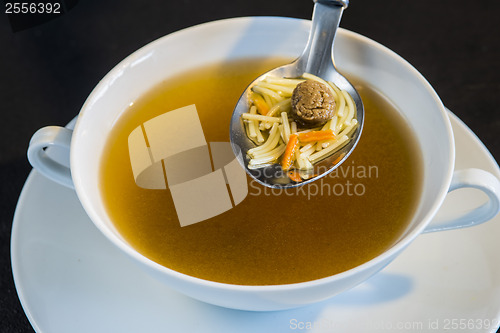 Image of noddle soup with beef balls