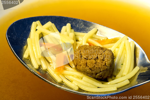 Image of noddle soup with beef balls