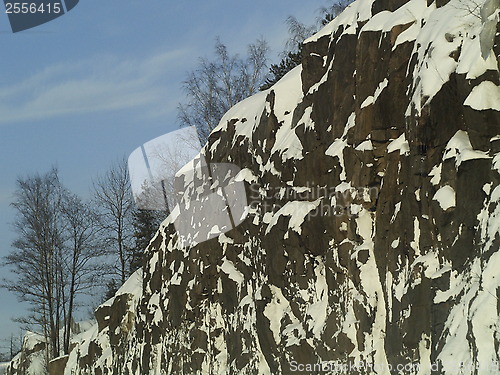 Image of Winter -rock wall