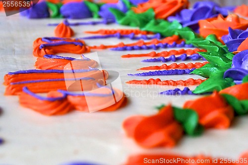 Image of close up frosting on top of cake