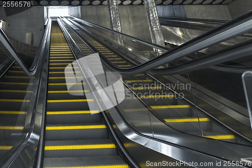 Image of Moving escalator in the business center