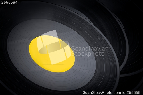 Image of Black vinyl records stacked up