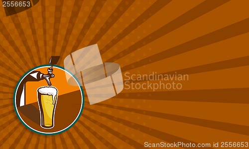 Image of Beer Pint Glass Tap Retro