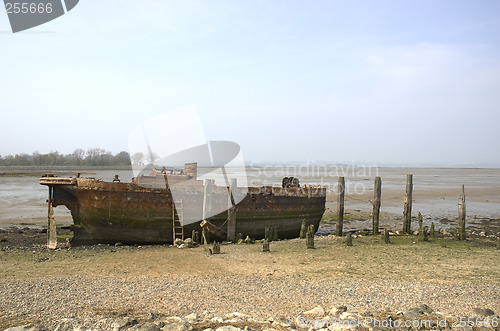 Image of Abandoned river barge