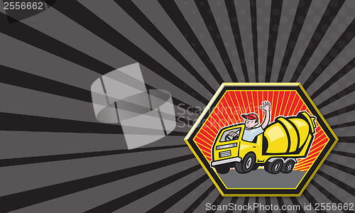 Image of Construction Worker Driver Cement Mixer Truck 