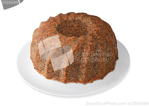 Image of Carrot pie isolated over white