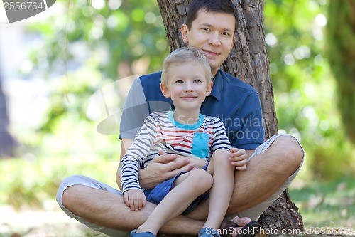 Image of family in the park