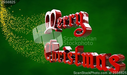 Image of words Happy Christmas with Stars