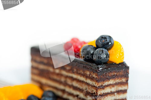 Image of chocolate and fruit cake