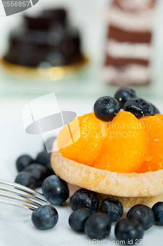 Image of blueberry cream cupcake