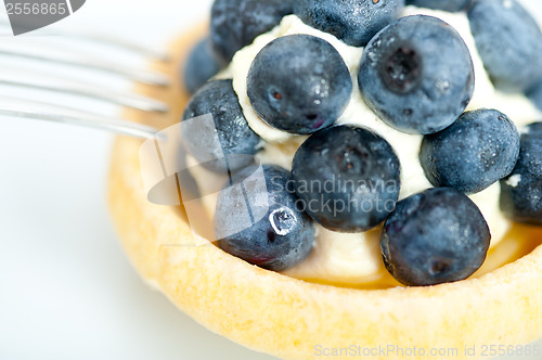 Image of blueberry cream cupcake